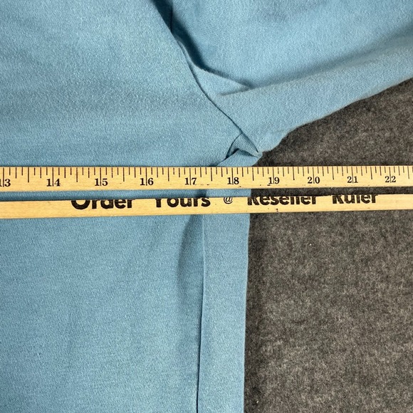 Adidas Hoodie Womens Small Blue Striped Pullover Sweatshirt Embroidered Comfort - Picture 12 of 13